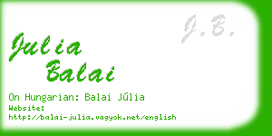 julia balai business card